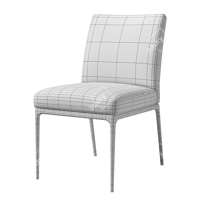 Premium Thaddeus Fabric Side Chair 3D model image 3