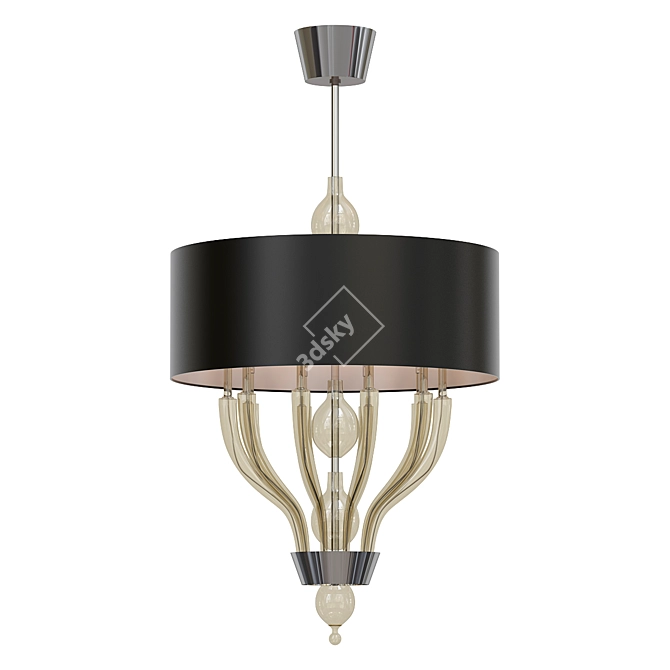 Elegant Suspension Lamp Pandora 3D model image 1