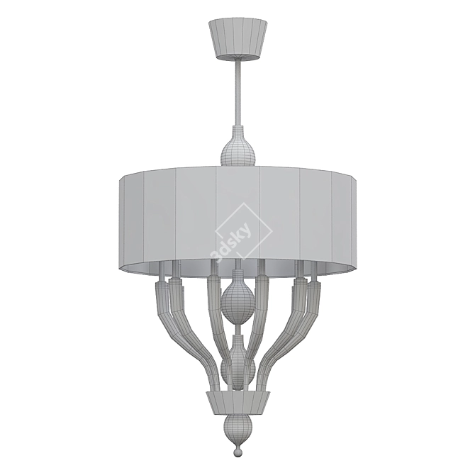 Elegant Suspension Lamp Pandora 3D model image 2