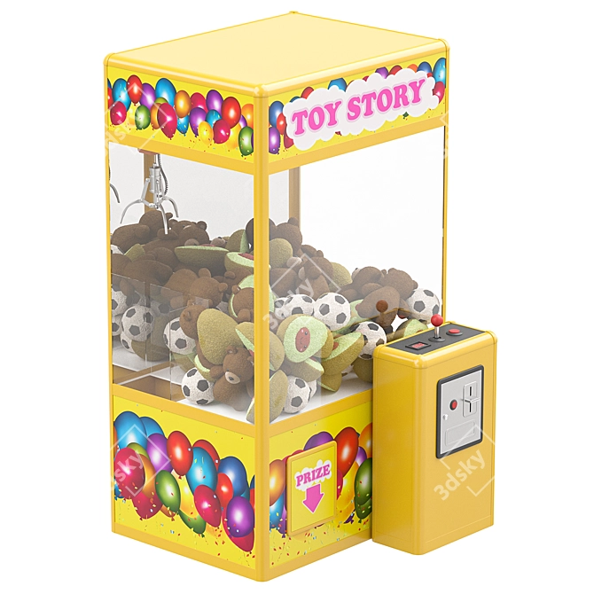 Arcade Claw Crane Toy Machine 3D model image 3