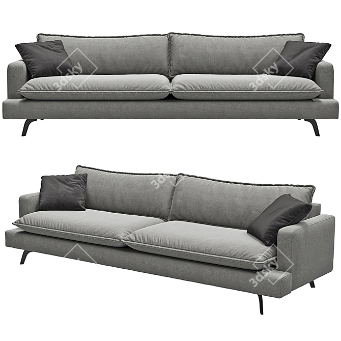 Elegant Alta Sofa by Kaza 3D model image 1