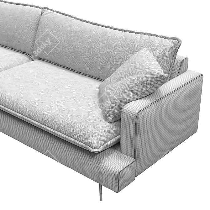 Elegant Alta Sofa by Kaza 3D model image 4