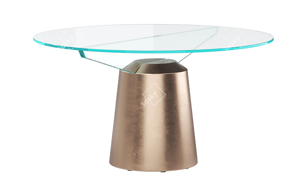Modern Italian Spike Round Table 3D model image 7