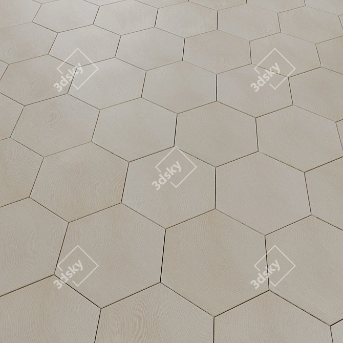 Equipe Hexawood Ceramic Floor Tiles 3D model image 1