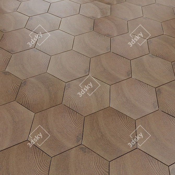 Equipe Hexawood Ceramic Floor Tiles 3D model image 3