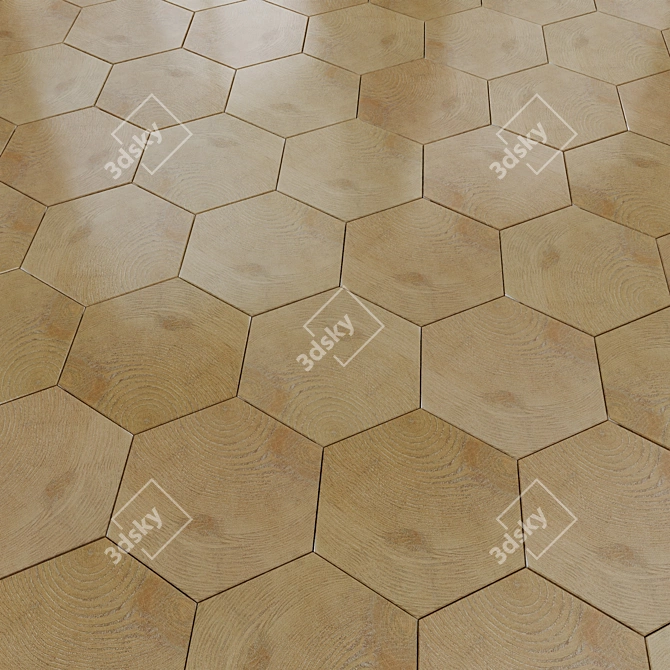 Equipe Hexawood Ceramic Floor Tiles 3D model image 4