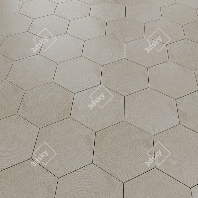 Equipe Hexawood Ceramic Floor Tiles 3D model image 5