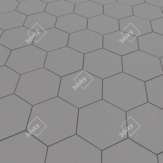 Equipe Hexawood Ceramic Floor Tiles 3D model image 6