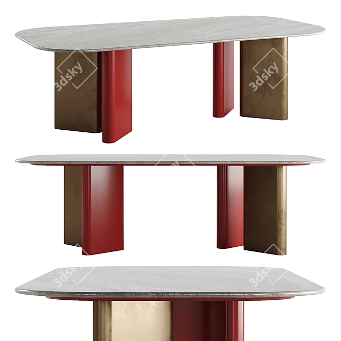 Elegant Marelli ONNO Table 3D model image 1