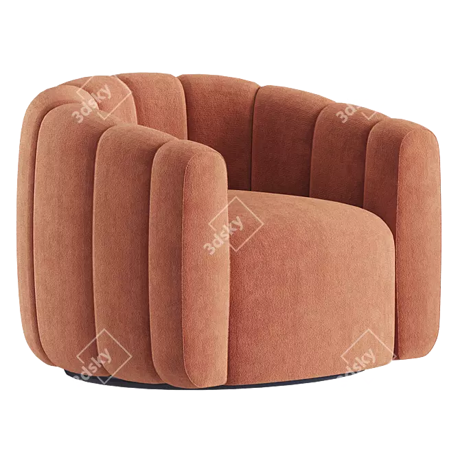 Luxury Swivel Chair Evans Velvet 3D model image 1