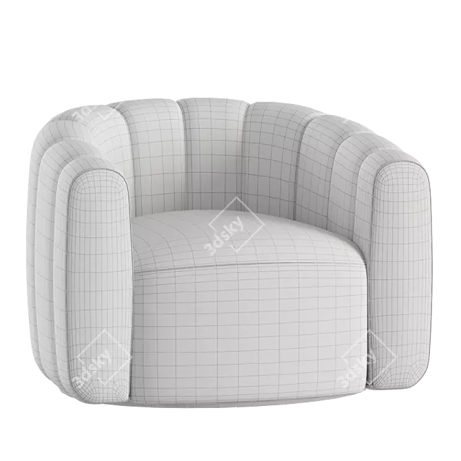 Luxury Swivel Chair Evans Velvet 3D model image 5