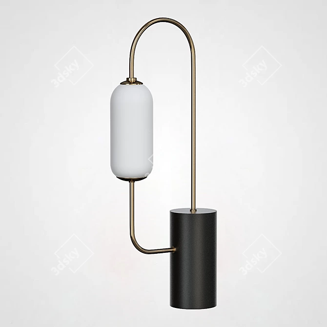 Marble Segment Table Lamp 3D model image 2