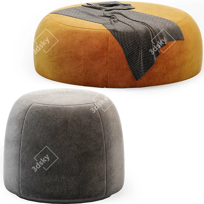 Modern BOCA Poufs - Various Sizes 3D model image 1