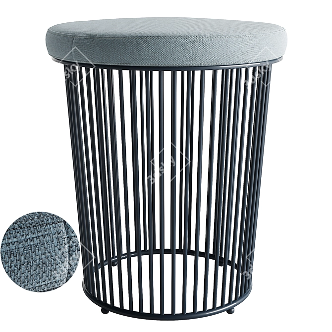 Flexform Berry Pouf, Versatile Design 3D model image 1