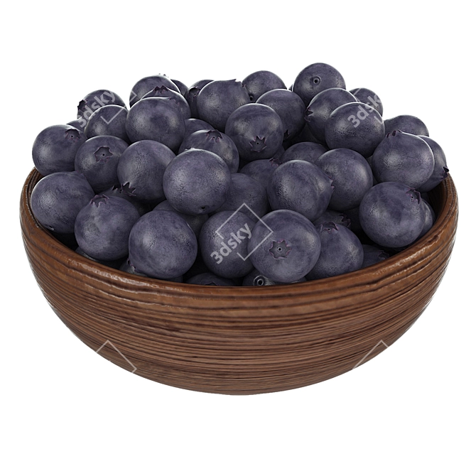 Blueberry Wood Bowl 11cm Diameter 3D model image 1