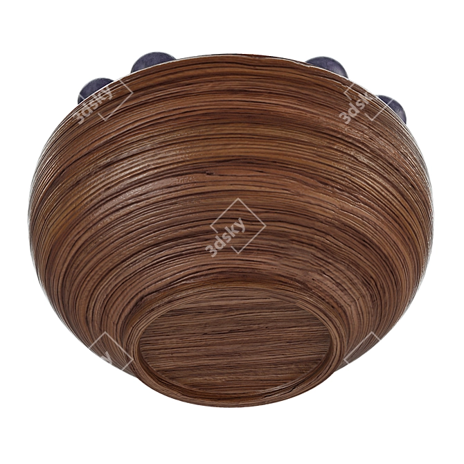 Blueberry Wood Bowl 11cm Diameter 3D model image 3