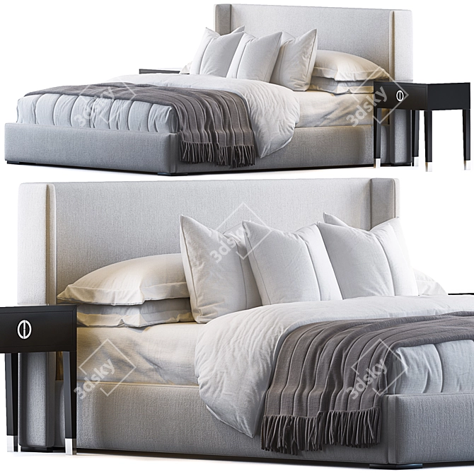 Stylish Lawson Bed by Restoration 3D model image 1