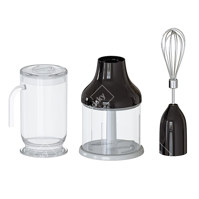 Smeg 50's Style Hand Blender 3D model image 8