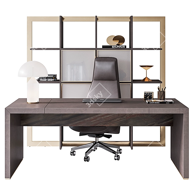 Office Bridge Desk Setup Kit 3D model image 2