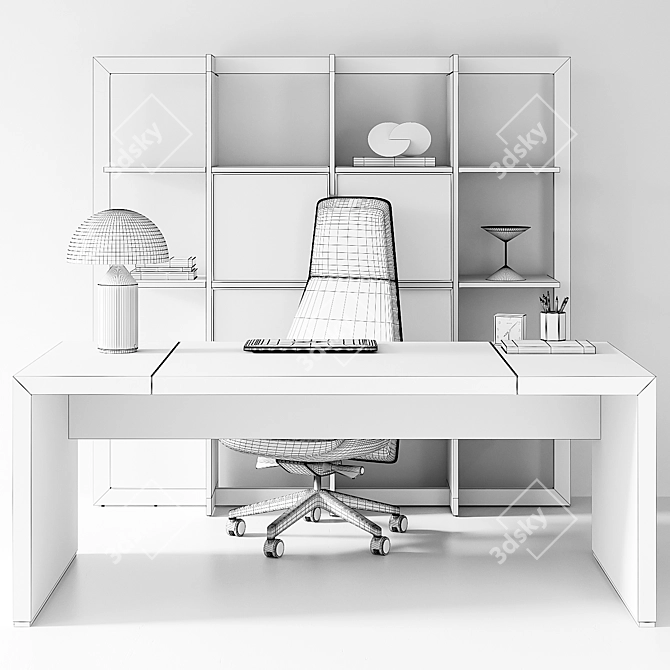 Office Bridge Desk Setup Kit 3D model image 4