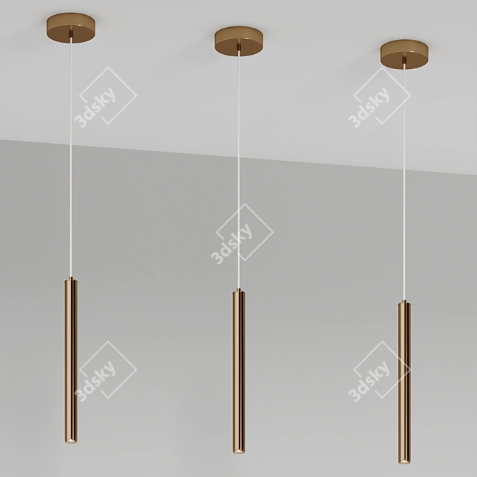 Elegant LED Mini Pendant Light 3D model image 4