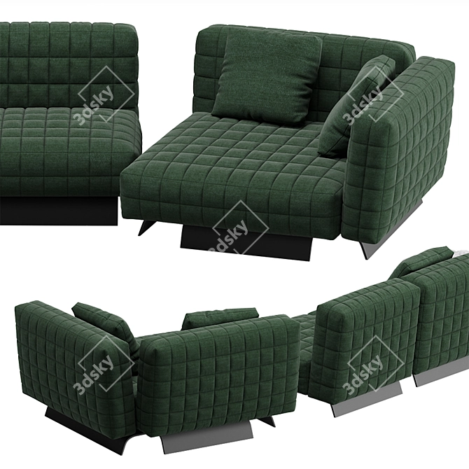Sleek and Versatile Minotti Sofa 3D model image 3