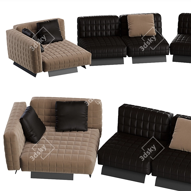 Sleek and Versatile Minotti Sofa 3D model image 4