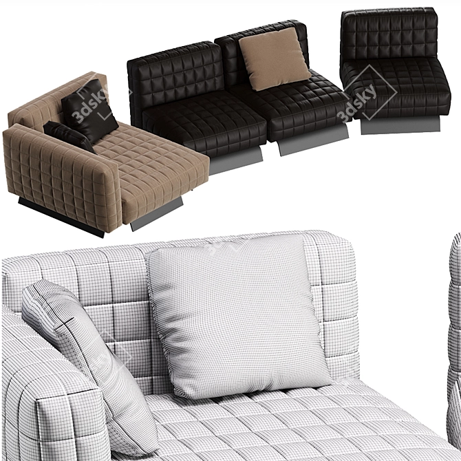 Sleek and Versatile Minotti Sofa 3D model image 7