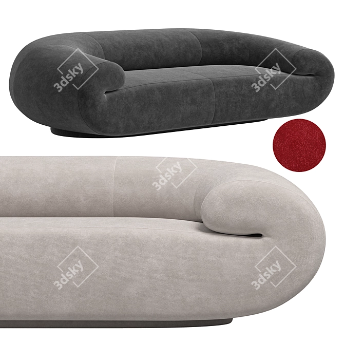 Contemporary Fold Sofa Design 3D model image 1