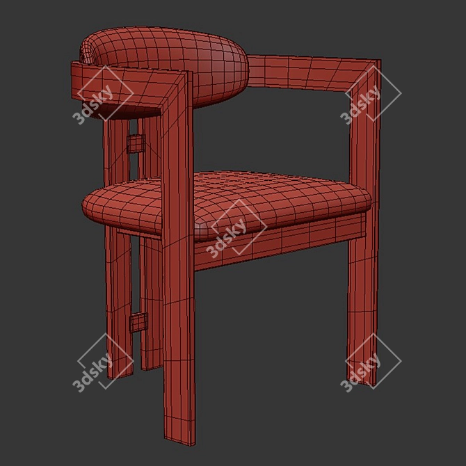 Neo Velvet Armchair & HOMEY Table 3D model image 4