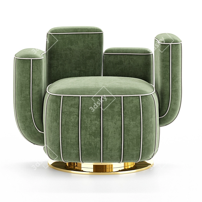 Cactus Armchair 3D Model - Realistic High-Resolution 3D model image 1