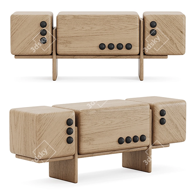 Merto Buffet: Stylish and Functional 3D model image 2