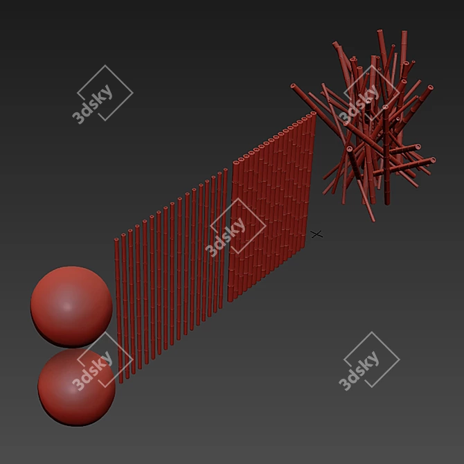Geometric Polygon Decor Set with Textures 3D model image 4