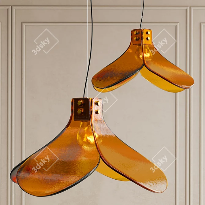 Glass Pendant LED Light: Modern D25 3D model image 2