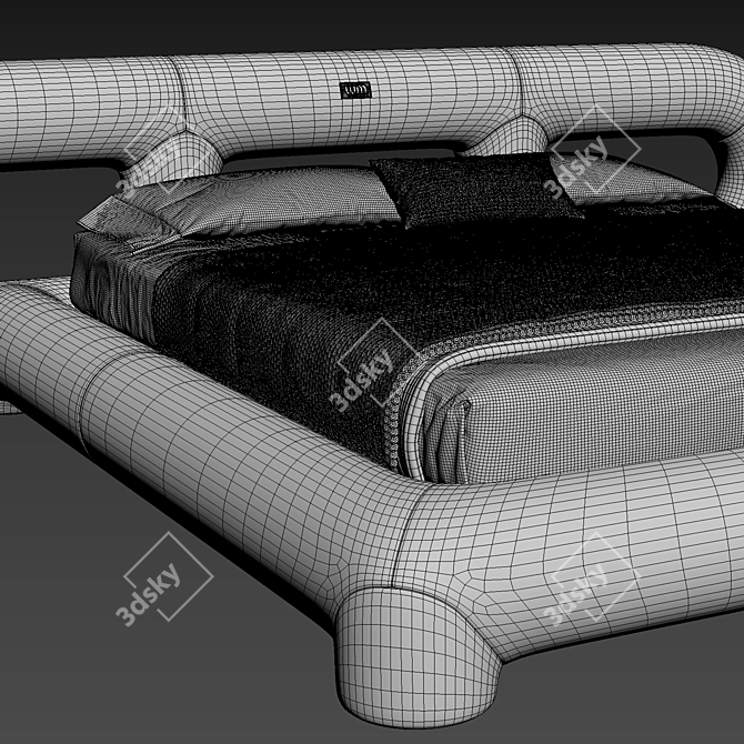 Maya Dag Bed Collection 3D model image 5