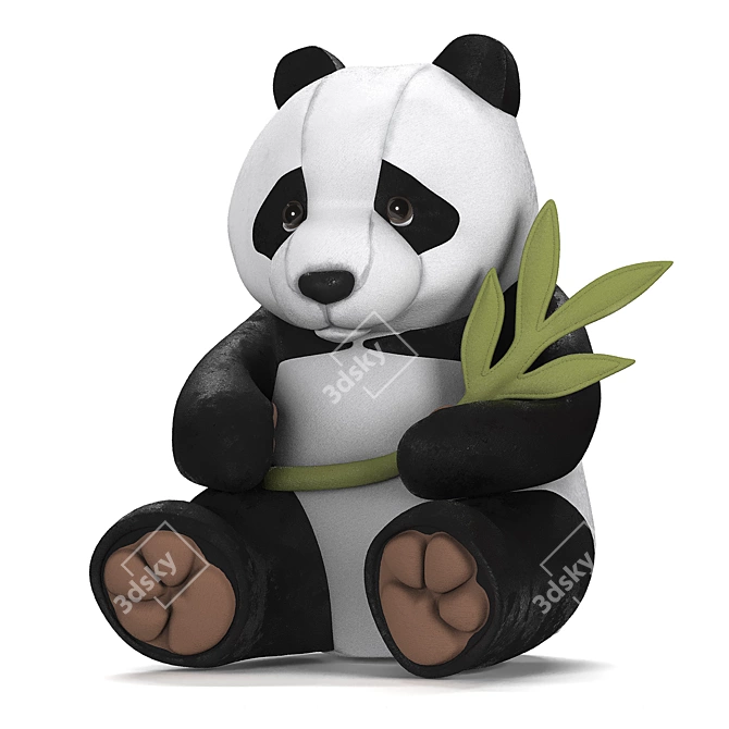 Soft Panda Plush Toy 3D model image 4