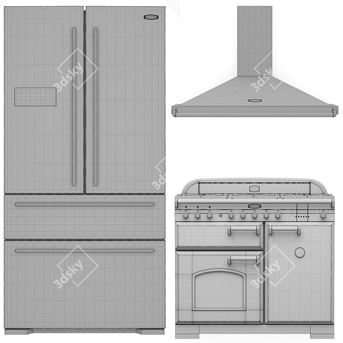 Rangemaster Kitchen Appliance Set 3D model image 6