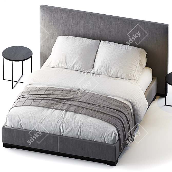 Elegant BAUCI OVIDIO Bed 3D model image 2