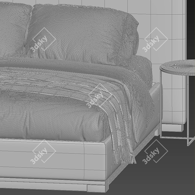 Elegant BAUCI OVIDIO Bed 3D model image 3