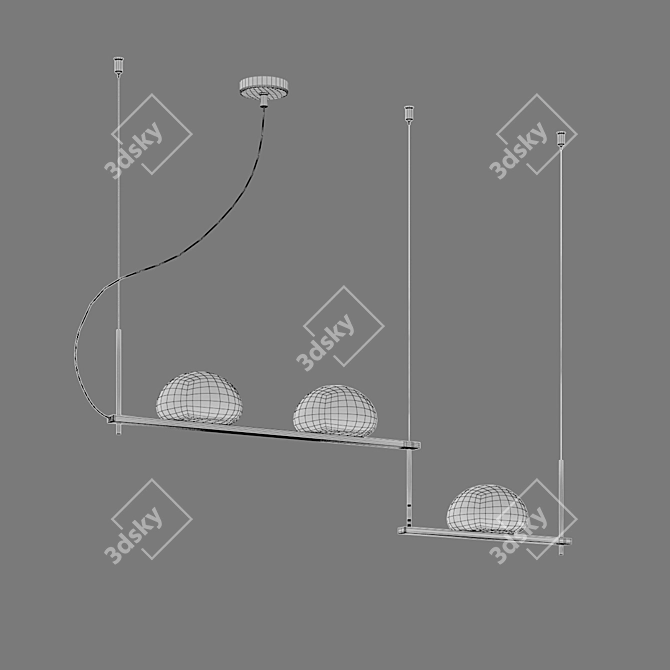 Eurosvet Stair Pendant Light 3-Lamp 3D model image 4