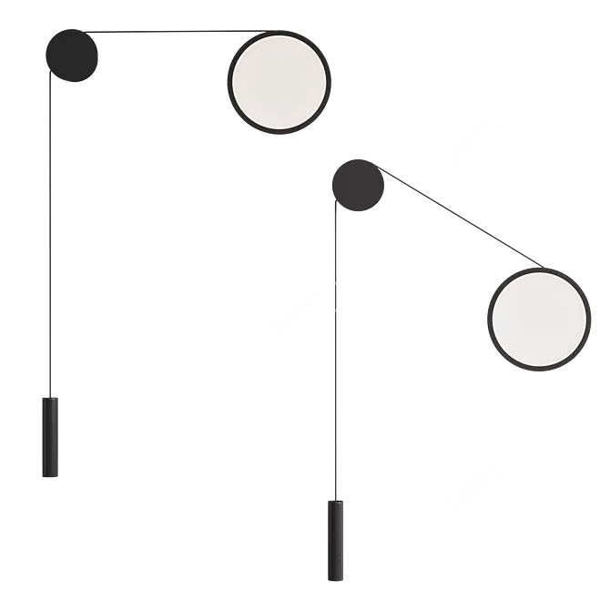 Versatile Hook Wall Lamp 3D model image 3