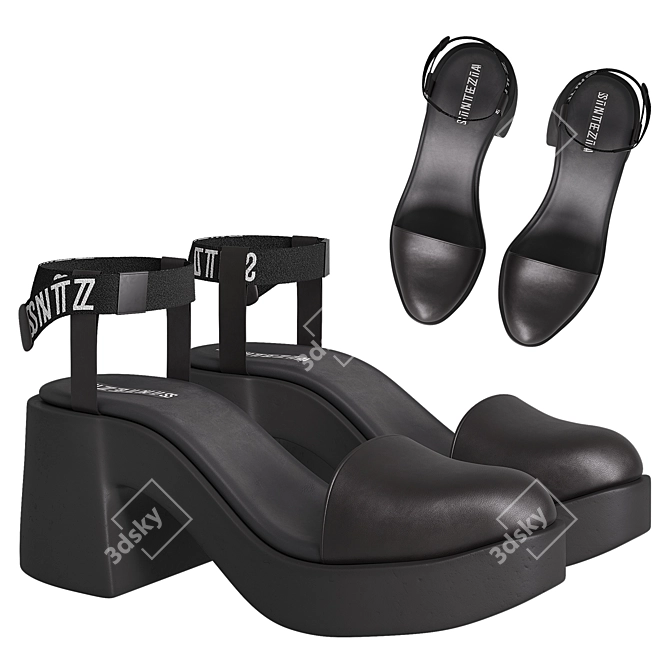 SINTEZIA KELLY Sandals with Turbosmooth 3D model image 2