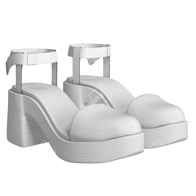 SINTEZIA KELLY Sandals with Turbosmooth 3D model image 5