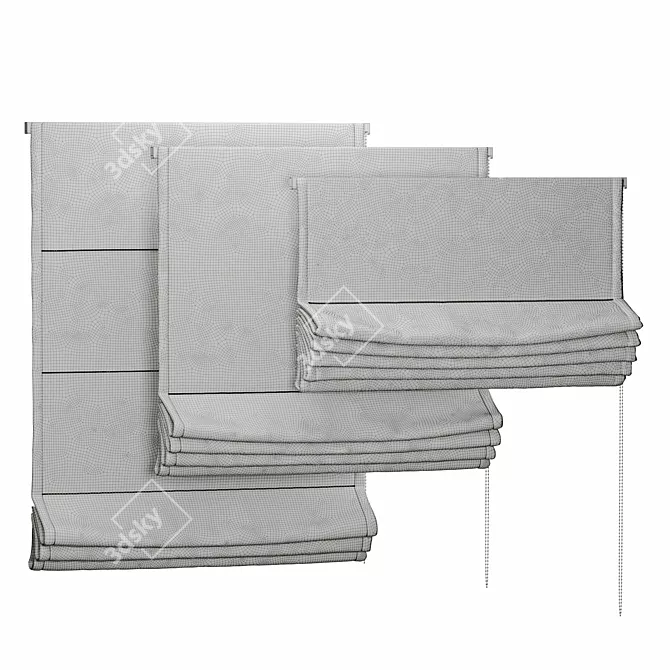 Roman Curtain Set 001 3D model image 6