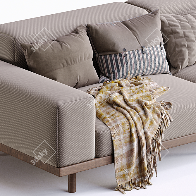 Sleek Italian Design Lounge Chair 3D model image 3