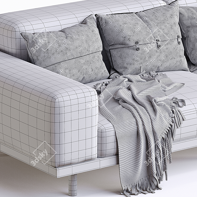 Sleek Italian Design Lounge Chair 3D model image 5