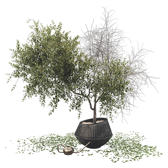 Modern Decorative Tree Set 3 3D model image 10
