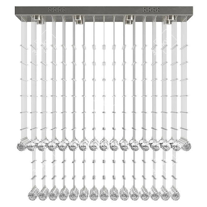 Modern LED Flush Mount Fixture 3D model image 2