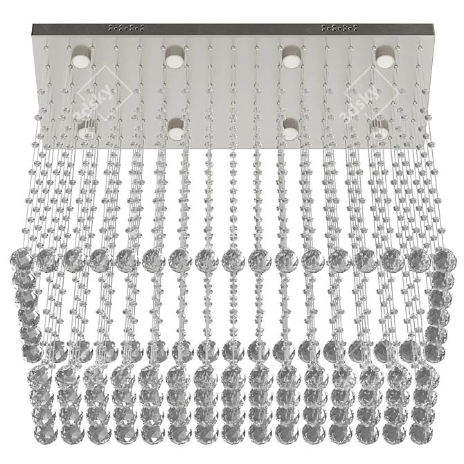 Modern LED Flush Mount Fixture 3D model image 3