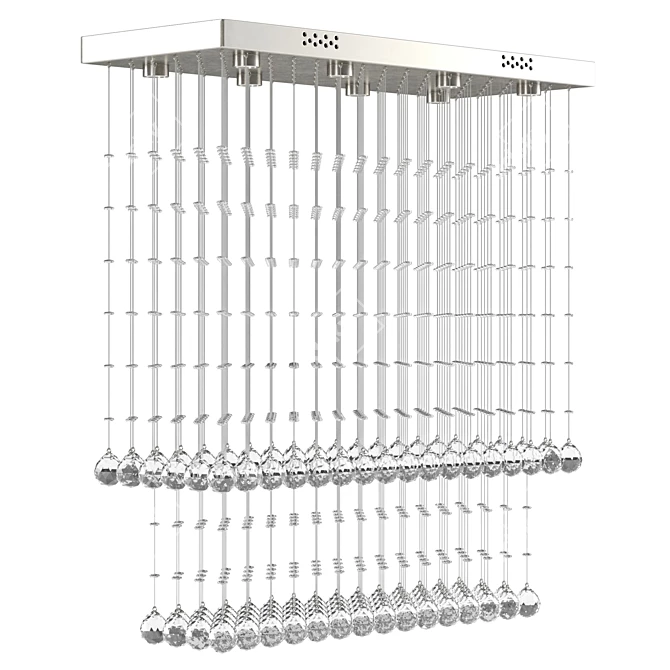 Modern LED Flush Mount Fixture 3D model image 4